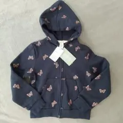H&M パーカー ラメ蝶柄