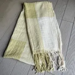 【新品未使用】ストール　黄色　170センチ