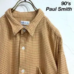 90‘s Paul Smith チェック柄 ネルシャツ オレンジ系