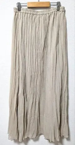 美品　SLOBE IENA ベージュ プリーツロングスカート イエナ