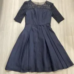 aimer anche バックサテンシャンタンコードレースドレス