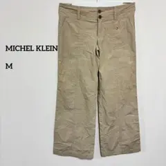 MICHEL KLEIN ベージュ 薄手　ワイドパンツ M 38　c001③