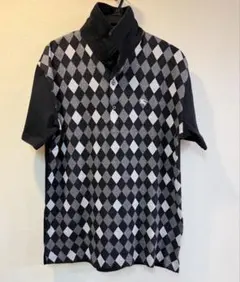BURBERRY BLACK LABELダイヤモンドパターン ポロシャツサイズ3