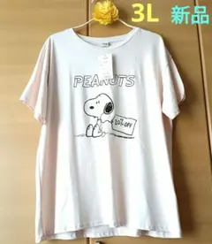 新品 PEANUTS スヌーピー Tシャツ レディース　レディース3L ピンクのサムネイル