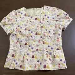 Aylesbury 花柄 半袖ブラウス ペプラム　11号（Lサイズ）のサムネイル
