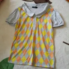 コムサイズム ボタン付Tシャツ