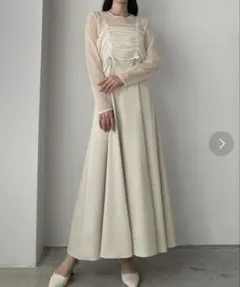 Louere チュールドロストボレロセットキャミワンピース ドレス パーティー