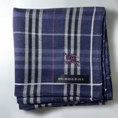 【新品】BURBERRY チェック柄　紺　紫