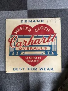 ブ*パ様 Carhartt ヴィンテージ広告サイン Vintage Carhartt Advertising Sign #1 | Button Works Store ボタン