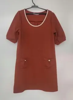 Rew de Rew オレンジ ニットワンピース 半袖 サイズ38