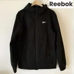 Reebok ナイロンジャケット ブラック フード付き　メンズMサイズ