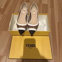 フェンディ コリブリ メッシュ ズッカ ラインストーン ビジュー パンプス フェンディ コリブリ メッシュ ズッカ ラインストーン ビジュー