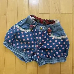 BACK ALLEY ブーフーウー 水玉 フリル付きハーフパンツ 120-130