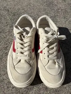 Vans ファルケン　アイボリー/レッド スニーカー
