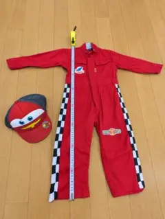即購入可☆カーズ キャップ&レーシング風オーバーオールセット