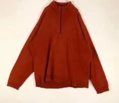 1588 コロンビア　刺繍　ロゴ　スウェット　トレーナー　茶色　ハーフジップのサムネイル