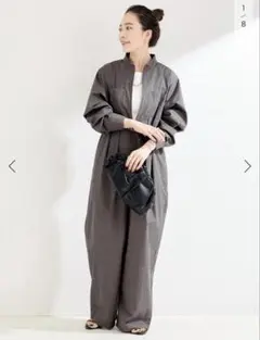 試着のみ]sugaryuu ☆クラシックツイードジャンプスーツ☆ネイビー☆S