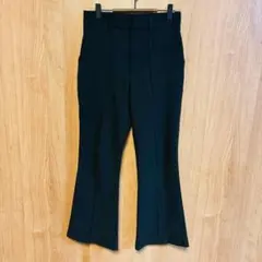 【GRL】グレイル　フロントタックフレアパンツ　センターシーム　フレア　黒　M