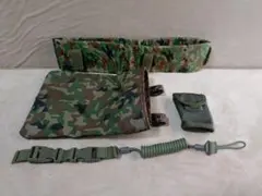 陸自迷彩装備セットPX品。自衛隊。ダンプポーチ弾帯パット他