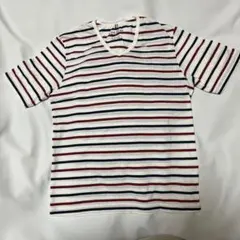 コンファーム　細ボーダー半袖Tシャツ　Mサイズ