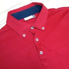 【adidas GOLF】アディダス 半袖ドライポロシャツ L 赤 吸水速乾