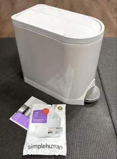 シンプルヒューマン ゴミ箱 バタフライステップカン 10L 白 ホワイトのサムネイル