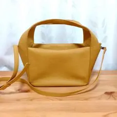 美品 レリアン マスタードイエロー 2wayバッグ - メルカリ