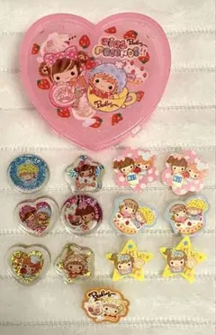 平成レトロ おはじきシール 紙シール ハートケース付 まとめ売り 当時物