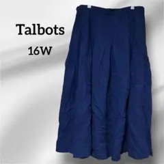 Talbots ネイビーロングスカート 【16 W】100%ウールUSAのサムネイル