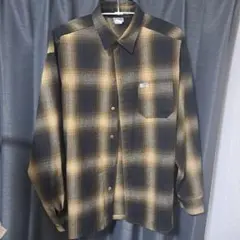 Cal Top ブラック/ベージュ チェックシャツ M