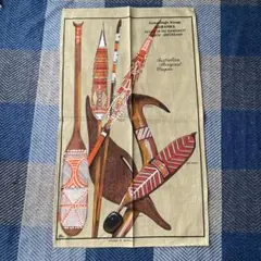 オーストラリア アボリジニ武器 アート　ティータオル