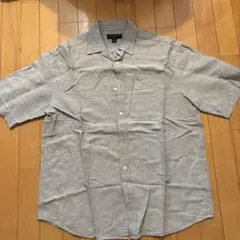 BANANA REPUBLIC リネン 半袖シャツ グレー Mのサムネイル