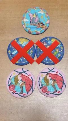 ディズニー 刺繍缶バッチ ダンボ 眠れる森の美女