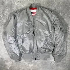 希少カラー alpha ma-1 シルバー フライトジャケット M 送料無料 希少カラー alpha ma-1 シルバー フライトジャケット M 送料無料
