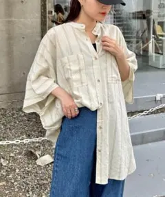 CIAOPANIC TYPY リネンレーヨンドルマンシャツ