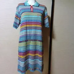 90s ✨️ 希少 KENZO GOLF 刺繍ロゴ ボーダー ニット ワンピースのサムネイル