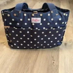 キャスキッドソン ネイビードットトートバッグ 大 旅行 トラベル