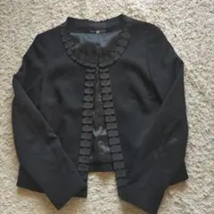 CLEAR IMPRESSION ブラックノーカラージャケット