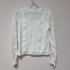 長袖　シャツ　ブラウス　レース　量産