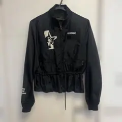 美品 ヒステリックグラマー フリル ナイロン ジップアップ ショートジャケット