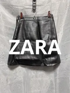 【ZARA】 レザー　ショートスカートXS