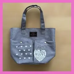 Care Beans トートバッグ ファスナー付き グレーのサムネイル