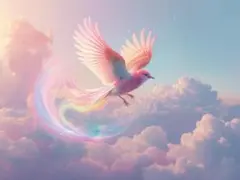 幸せの鳥No.1　オリジナルデジタルアート