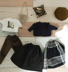 りかちゃん　洋服セット　秋冬　黒系