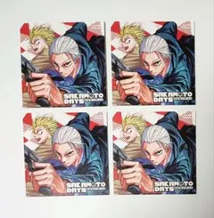 ナツコミ　ツインステッカー 4枚セット　サカモトデイズ