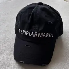 REPIPIARMARIO キャップ ブラック ダメージ加工のサムネイル