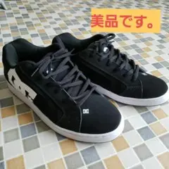 美品DC メンズブラックシューズ スニーカー、スケーターシューズ、スエード28㎝