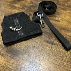 ブラックメッシュハーネス・リード 小動物用 新品