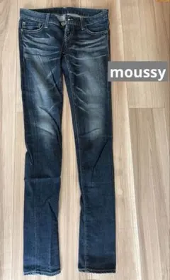 moussyマウジー スキニーデニム ダークブルー サイズ25