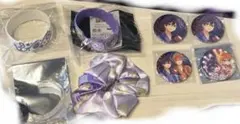 ななもりくんラバーバンド缶バッジバングルシュシュすとめも銀テープ